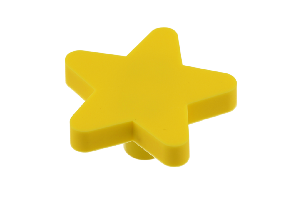 Rubber handle Star yellow