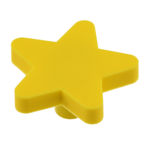 Rubber handle Star yellow
