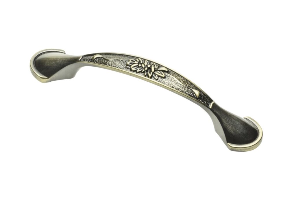 Zamak handle ARDEA C=96 mm antique brushed brass