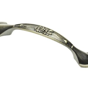 Zamak handle ARDEA C=96 mm antique brushed brass
