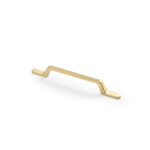 Zamak handle FLAVIO C=128 mm gold brass