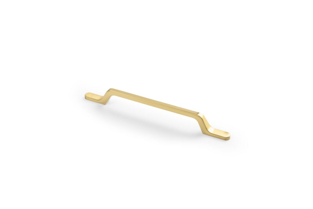 Zamak handle FLAVIO C=160 mm gold brass
