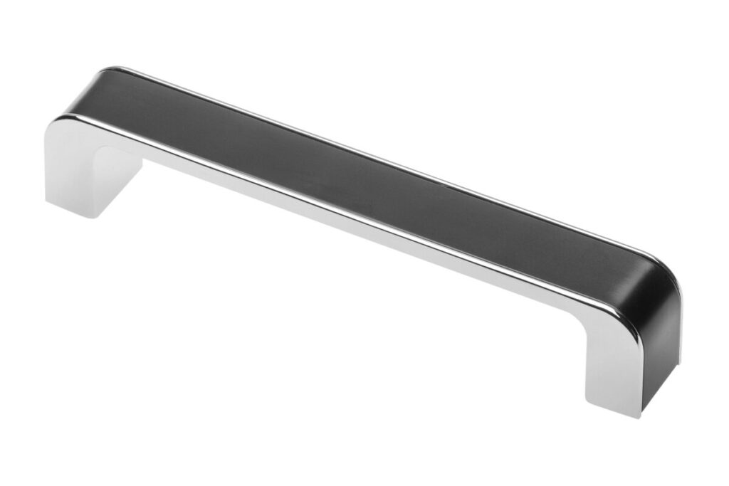 Zamak handle MONA C=128 mm chrome/black
