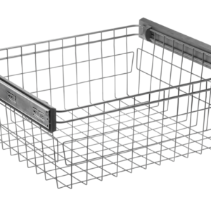 Wardrobe basket SMART 600mm on ball bearing slide H45 with soft closing