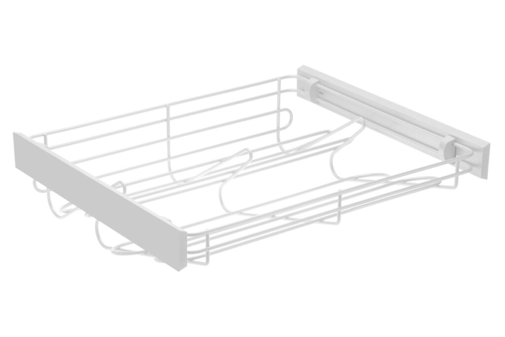 Pull out shoes rack SMART 600 mm (set without guides) – white