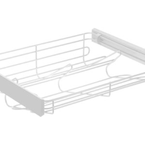 Pull out shoes rack SMART 600 mm (set without guides) – white