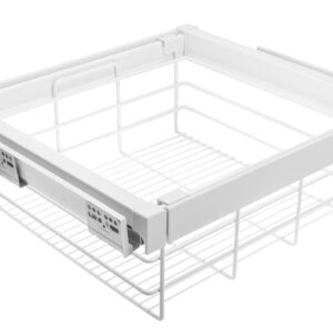 Drawer Elite with wire basket 600 mm with soft closing, white