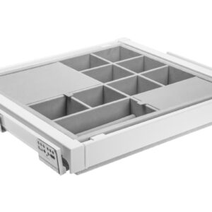 Drawer Elite with organizer 600 mm with soft closing, white