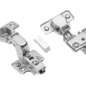 Hydraulic cup hinge concealed with eccentric adjustment of arm and roller, with short cylinder with euro screws