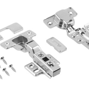 Hydraulic cup hinge semiconcealed  + roller H=0 with 4 holes without euro screws