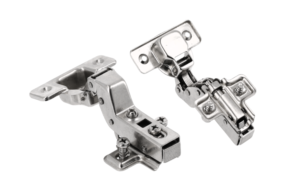 Hydraulic recessed hinge H=0 with direct fixing screws