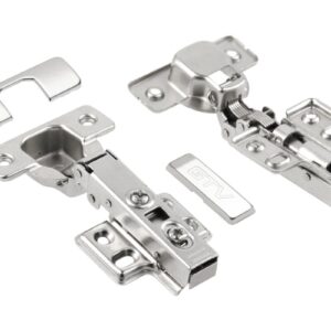 Hydraulic cup hinge INHC straight + roller H=0 with 4 holes without euro screws