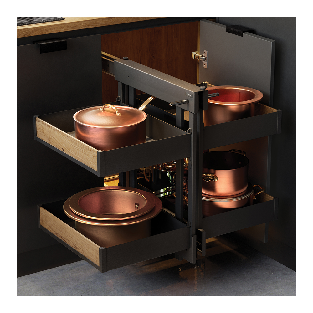 Corner Comfort Line Maxima PURO Black/Oak