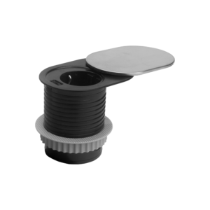 ELEKTRIMA SLIDER Desk power strip inset round