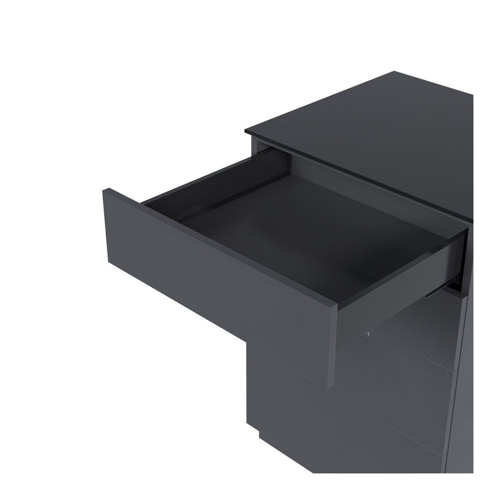 Front drawer Ultra Box push open H=86 Graphite