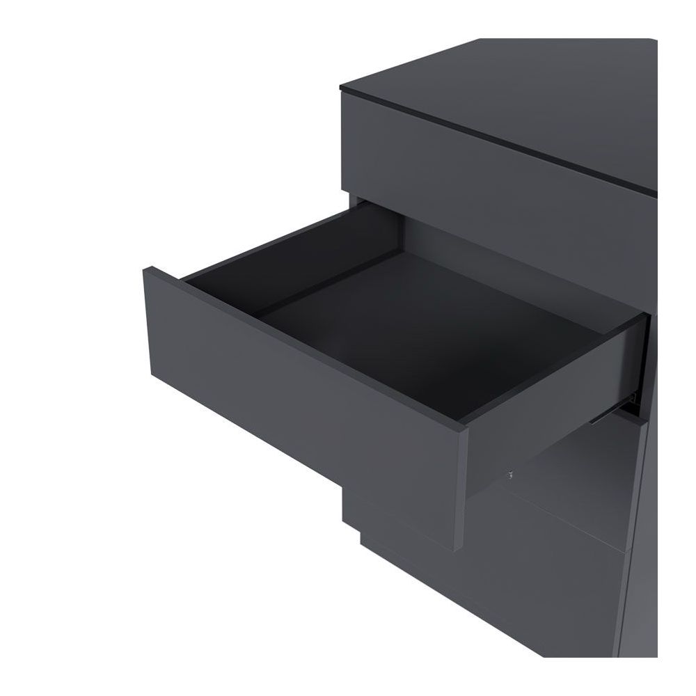 Front drawer Ultra Box push open H=118 Graphite