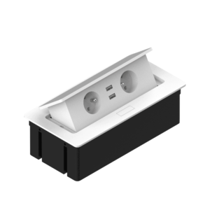 ELEKTRIMA KWADRO Desk power strip inset rectangular