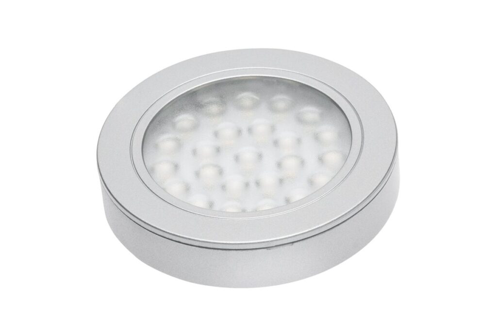 LED luminaire silver with distance Vasco, 12V DC, 1.7W, 24 SMD3528, warm white, trans. 2m WITHOUT LOGO