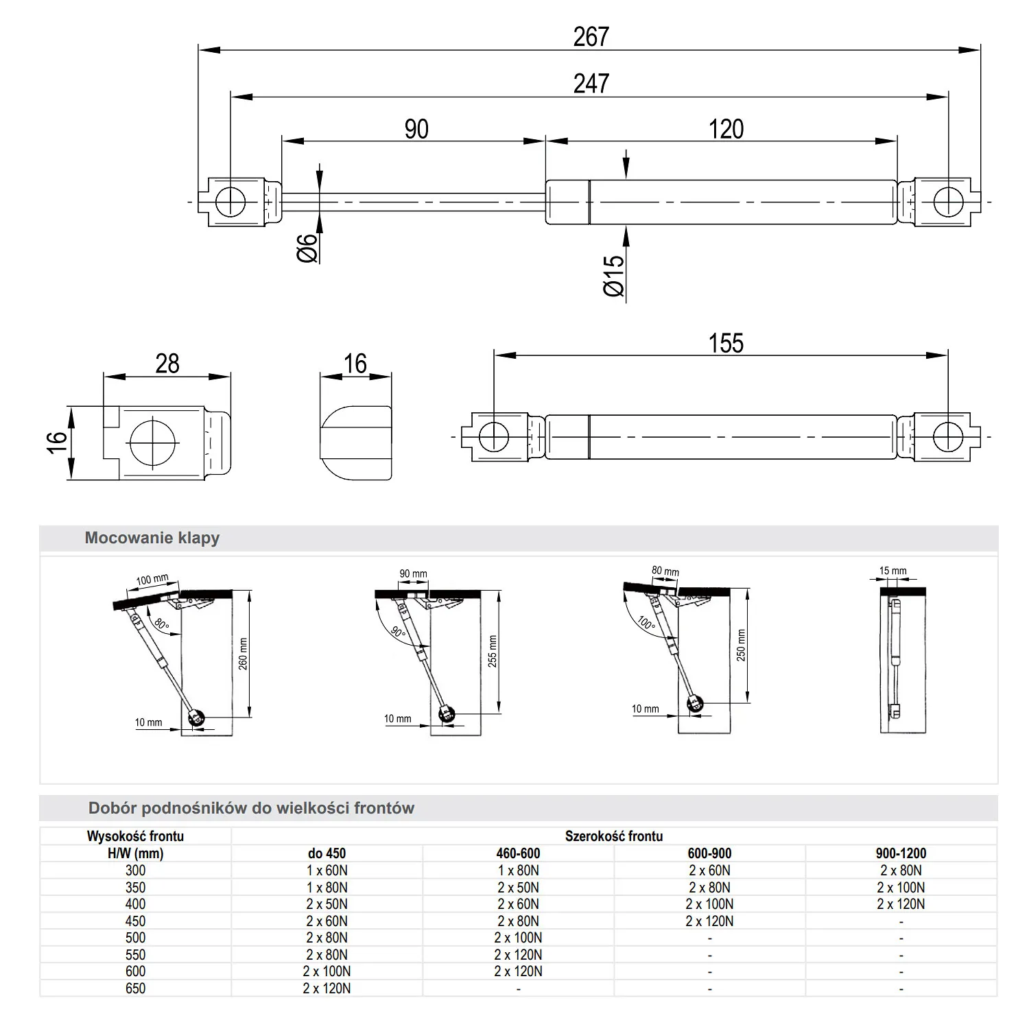 Lifter extractor pneumatic 60 N metal/plastic Silver