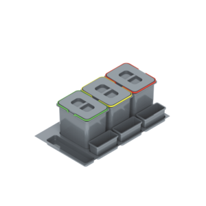 Waste container PRAKTIKO 90 triple