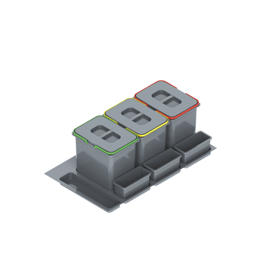 Waste container PRAKTIKO 90 triple