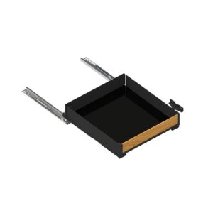 Internal drawer with automatic extension for hinge Line Maxima PURO with decor Black/Oak H=80