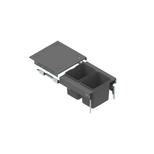 Drawer SEGREGO with containers for waste 500 mm L=480 mm GRAPHITE