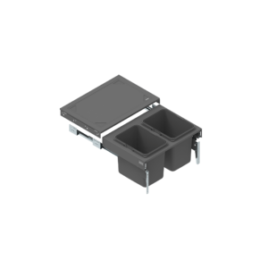Drawer SEGREGO with containers for waste 600 mm L=400 mm GRAPHITE