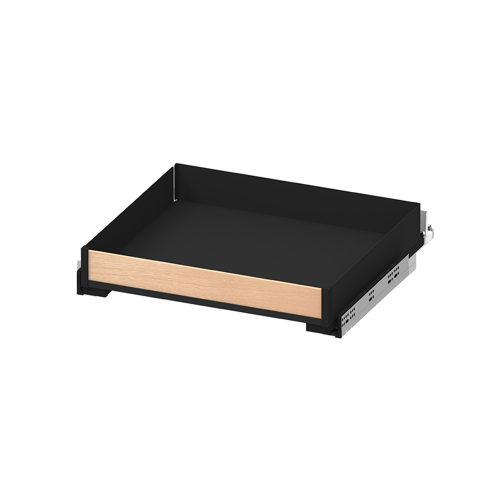 Internal drawer Line Maxima PURO with decor H=80 Black/Oak
