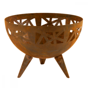 TOBAGO 3D 580 screw-on Fire pit garden rusted