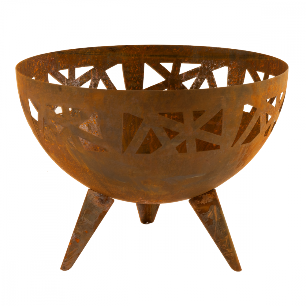 TOBAGO 3D 580 screw-on Fire pit garden rusted