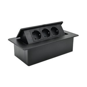 ELEKTRIMA KWADRO (II) Desk power strip inset rectangular - schuko