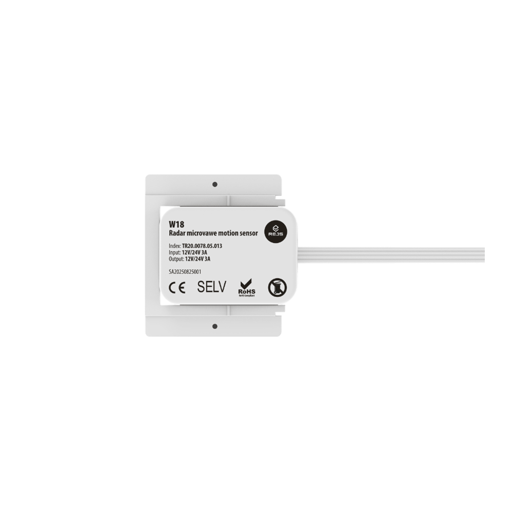 Switch ukryty with czujnikiem ruchu mikrofalowy W18