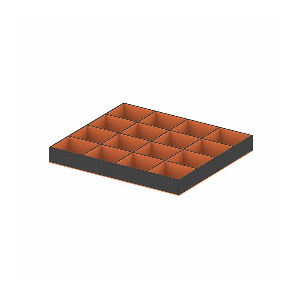 Insert for drawers wardrobe A2 for accessories Black/orange