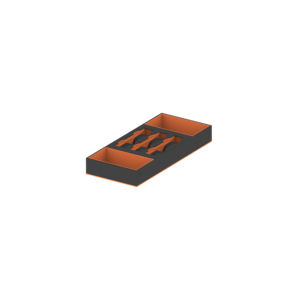 Insert for drawers wardrobe B1 for watches and bracelets Black/orange