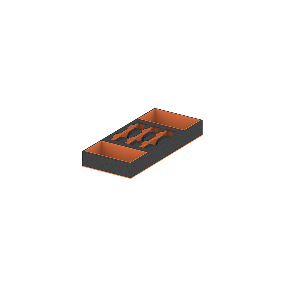 Insert for drawers wardrobe B1 for watches and bracelets Black/orange