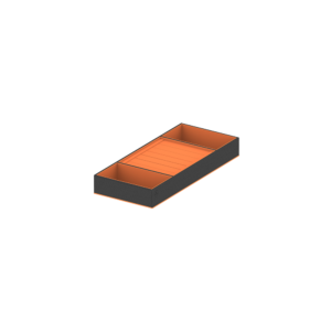 Insert for drawers wardrobe B3 for jewelry Black/orange