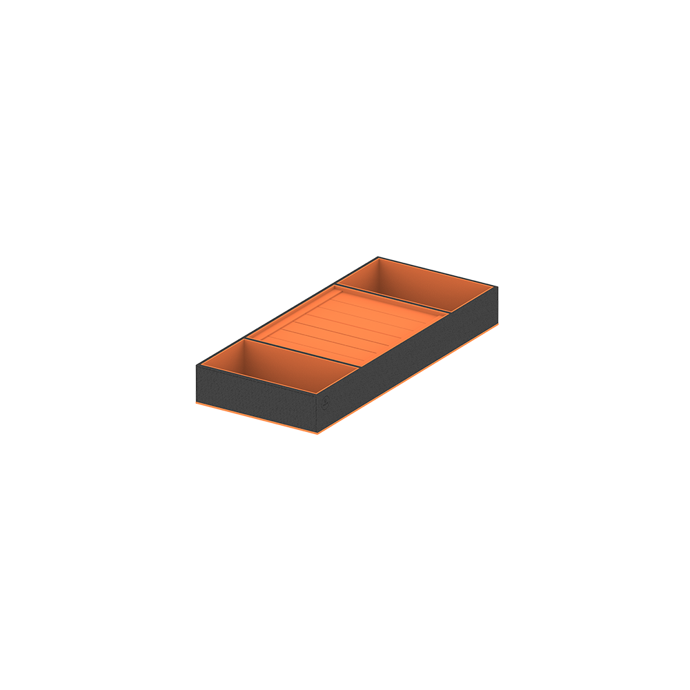 Insert for drawers wardrobe B3 for jewelry Black/orange
