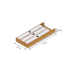 Wooden drawer insert for cling film and foil
