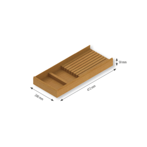 Drawer insert wooden for knives