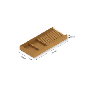 Drawer insert wooden for knives