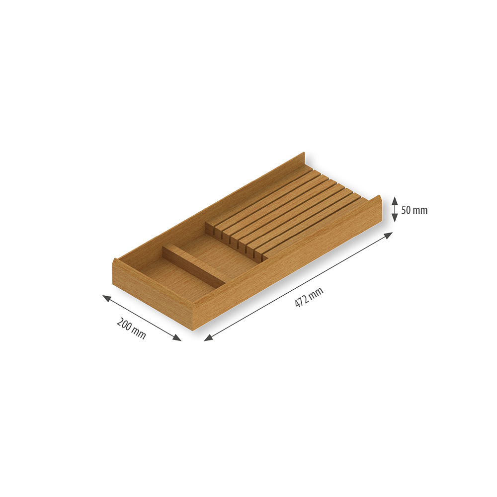 Drawer insert wooden for knives