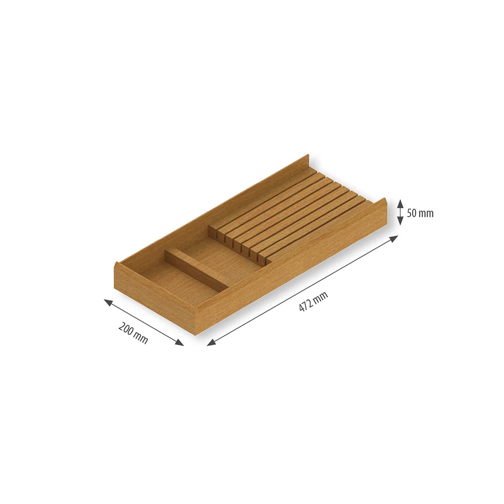 Drawer insert wooden for knives