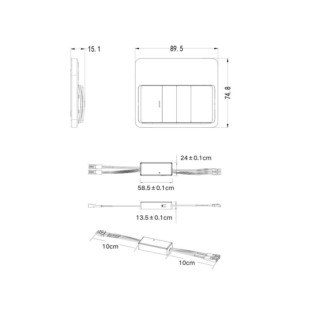 Switch bezprzewodowy, dimmable with pilotem W16