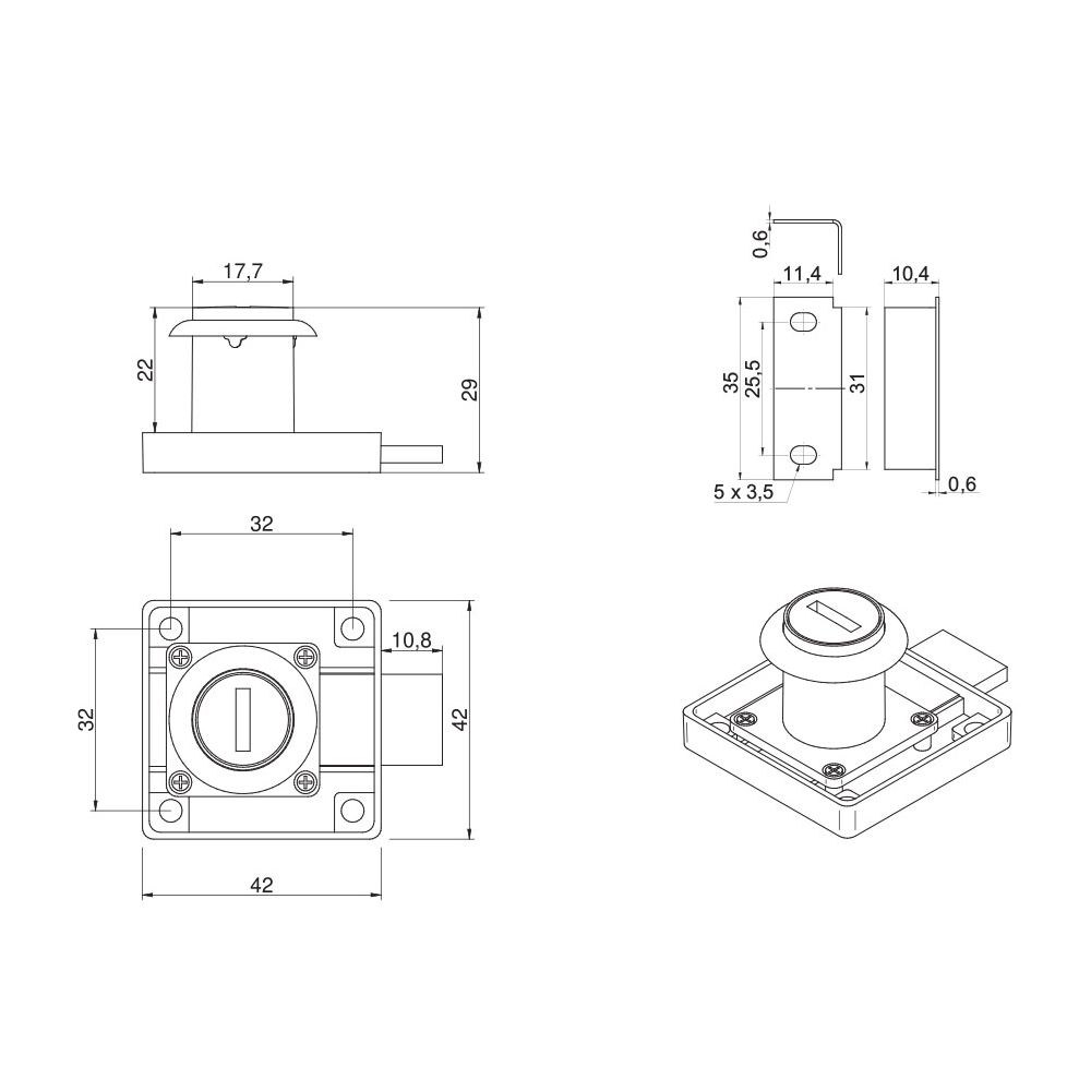 Lock cabinet with computer key