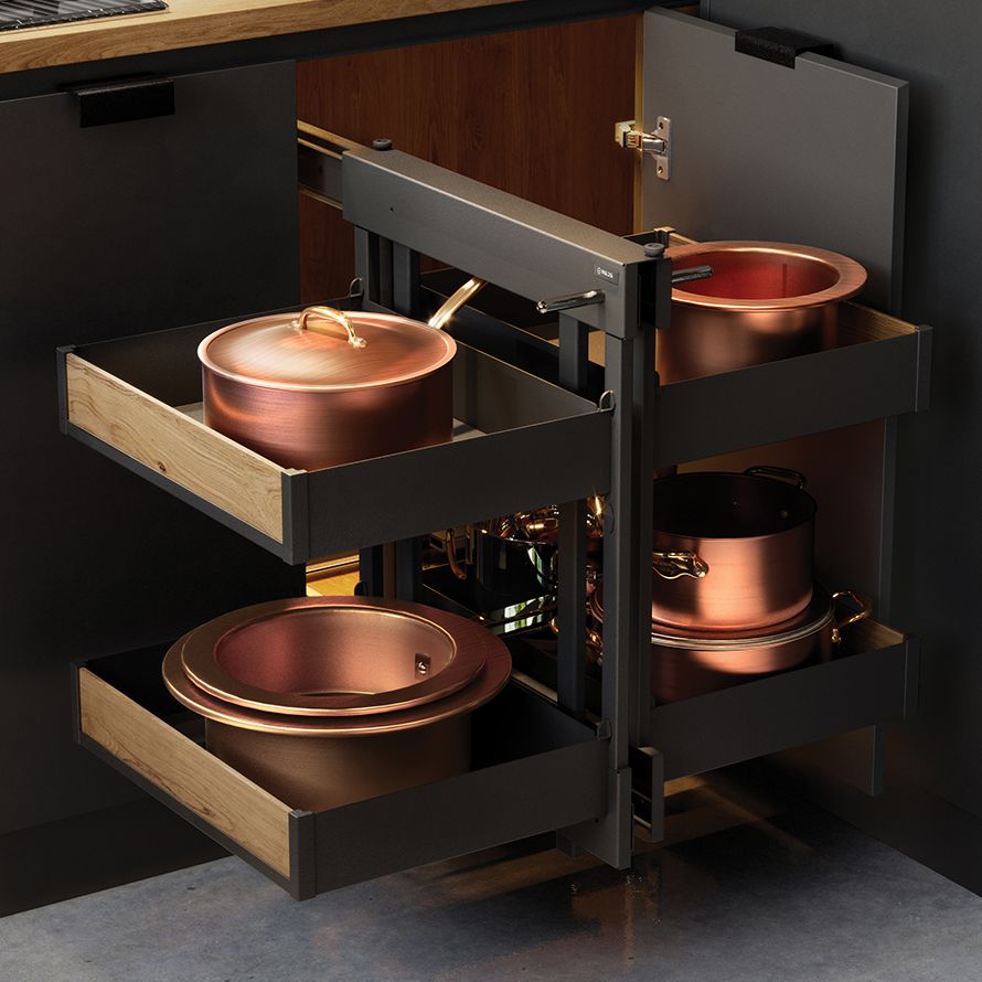 Corner Comfort Line Maxima PURO Black/Oak
