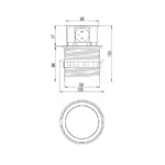 ELEKTRIMA RING Desk power strip inset round – 2