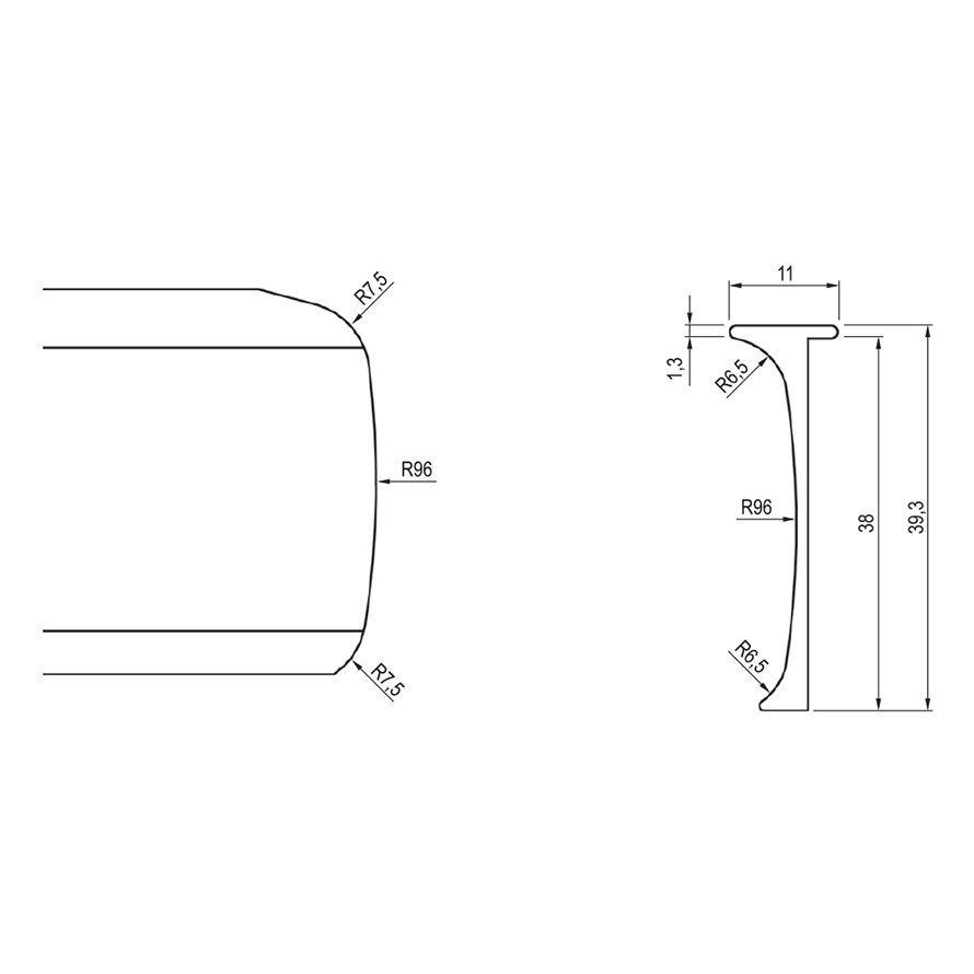 Profile angle DUROPAL 38