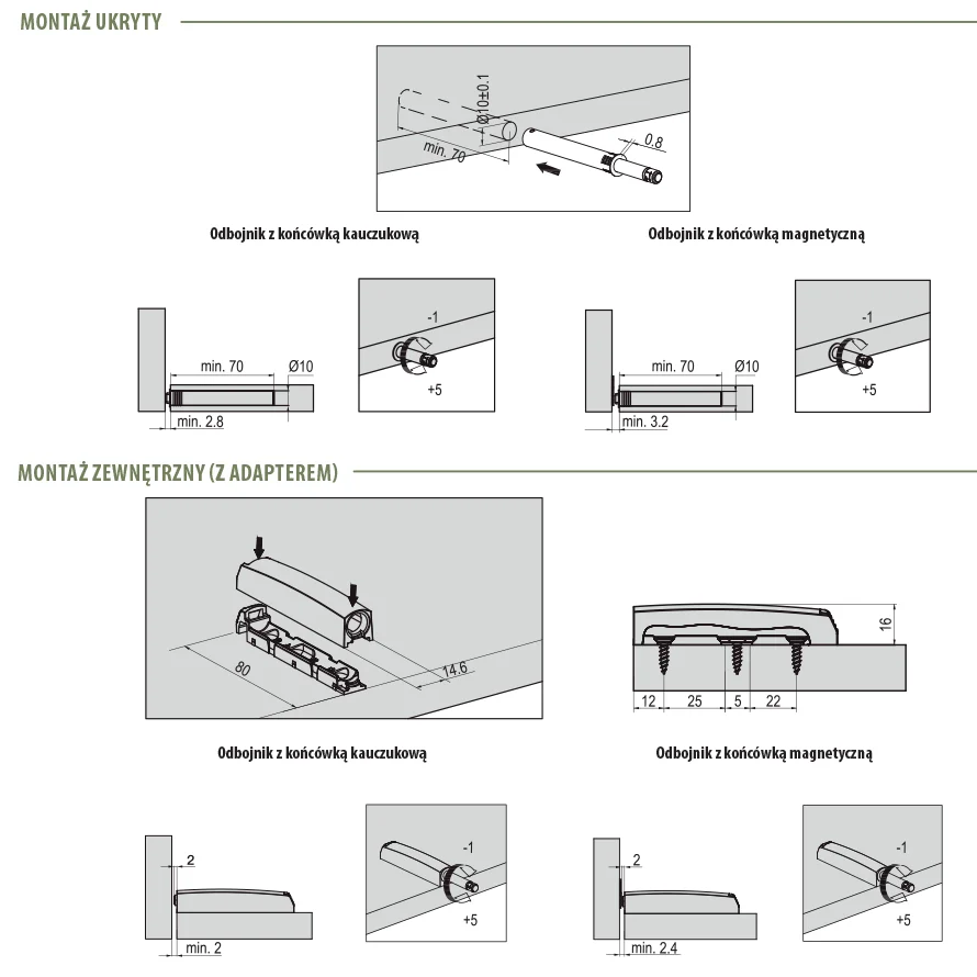 Bumper EvoTouch 70mm tip magnetic