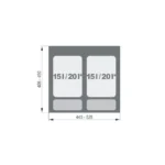 Waste container PRAKTIKO 60 double – 3
